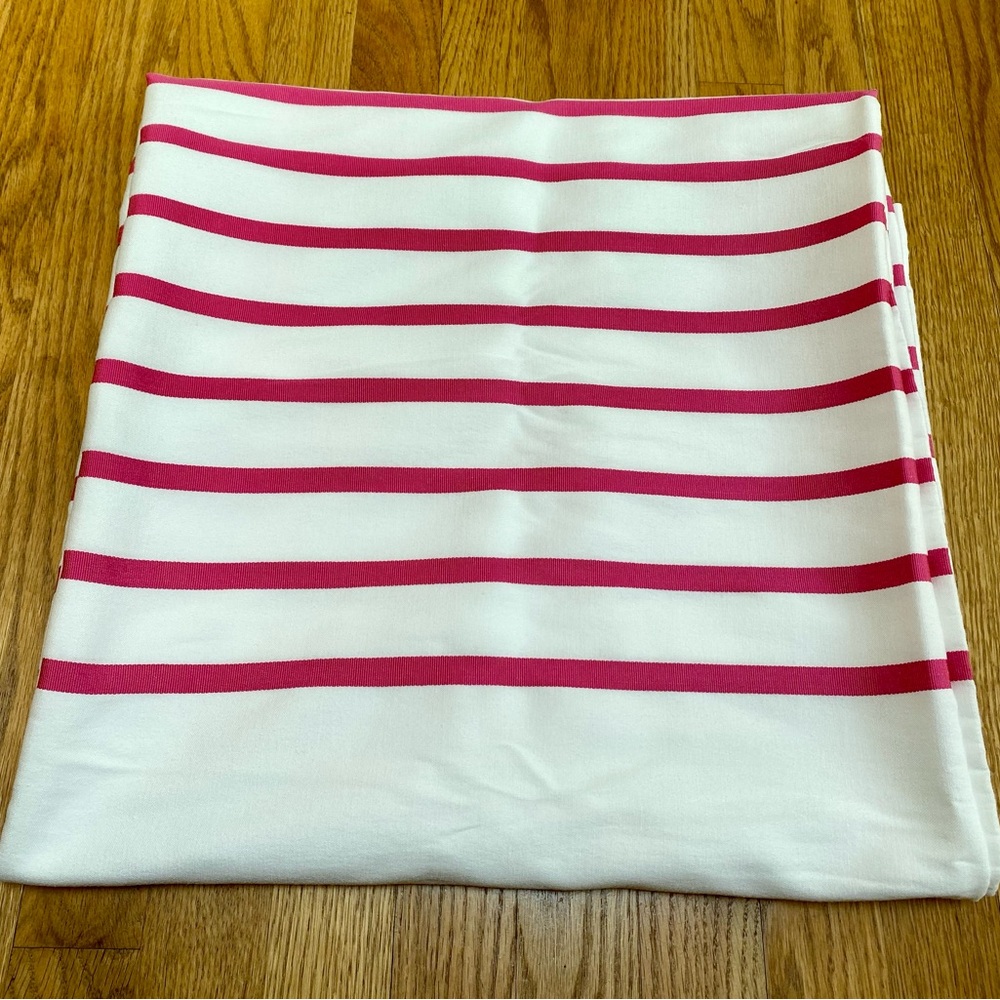 Kate Spade New York Shower Curtain Hot Pink White Stripes Harbour Stripe Barbie